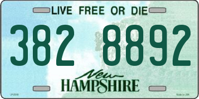 NH license plate 3828892