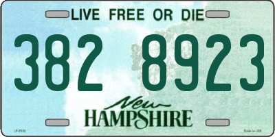 NH license plate 3828923