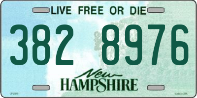 NH license plate 3828976