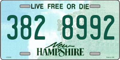 NH license plate 3828992