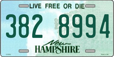 NH license plate 3828994