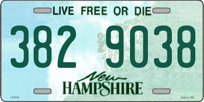 NH license plate 3829038