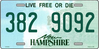 NH license plate 3829092