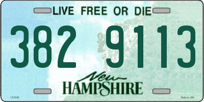 NH license plate 3829113