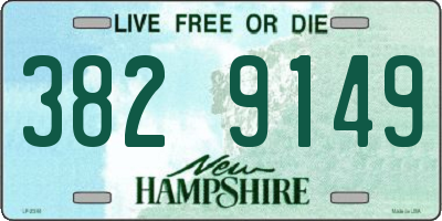 NH license plate 3829149