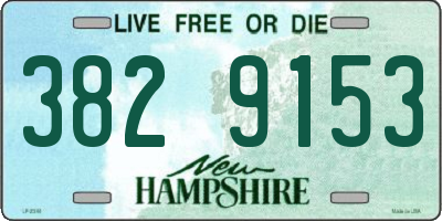 NH license plate 3829153
