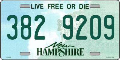 NH license plate 3829209