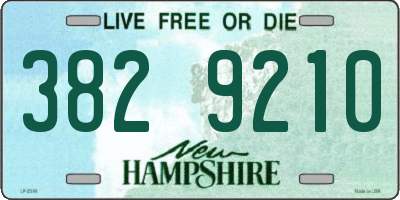 NH license plate 3829210