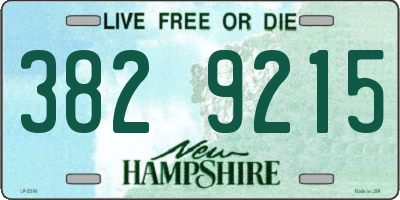 NH license plate 3829215