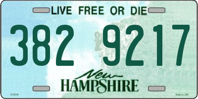 NH license plate 3829217