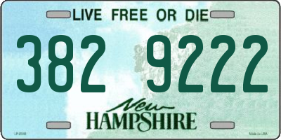 NH license plate 3829222