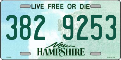 NH license plate 3829253