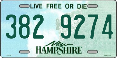 NH license plate 3829274