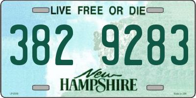 NH license plate 3829283