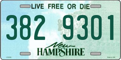 NH license plate 3829301