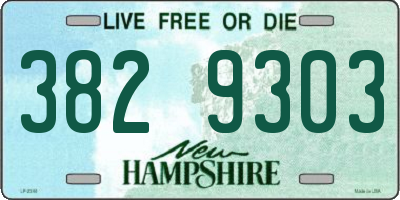 NH license plate 3829303