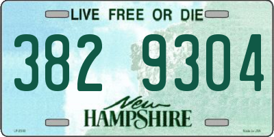 NH license plate 3829304