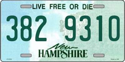 NH license plate 3829310