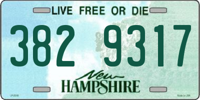 NH license plate 3829317