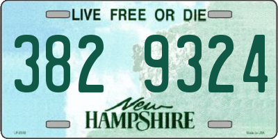 NH license plate 3829324