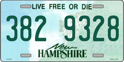 NH license plate 3829328