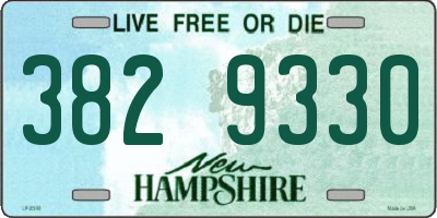 NH license plate 3829330