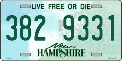 NH license plate 3829331