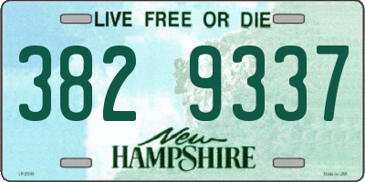 NH license plate 3829337