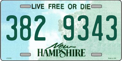 NH license plate 3829343