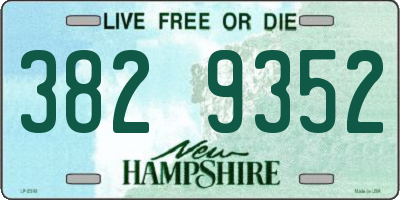 NH license plate 3829352