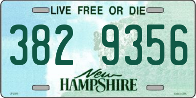 NH license plate 3829356