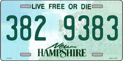 NH license plate 3829383