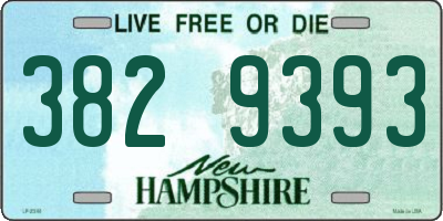 NH license plate 3829393