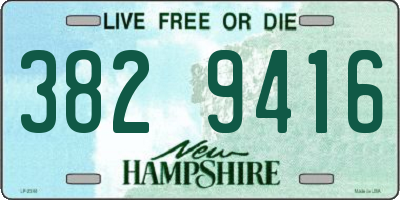 NH license plate 3829416