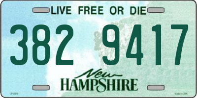 NH license plate 3829417
