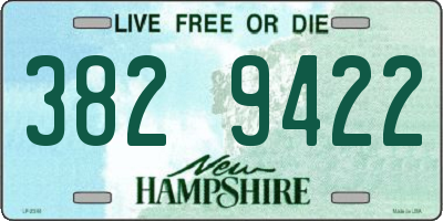 NH license plate 3829422