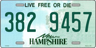 NH license plate 3829457