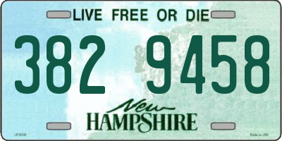 NH license plate 3829458