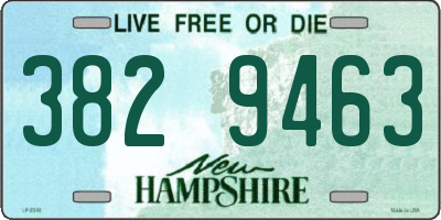 NH license plate 3829463