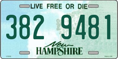 NH license plate 3829481