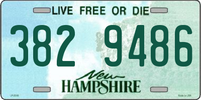 NH license plate 3829486