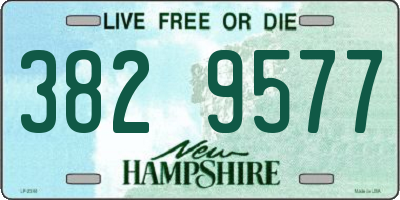 NH license plate 3829577