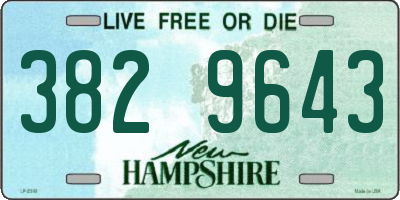 NH license plate 3829643