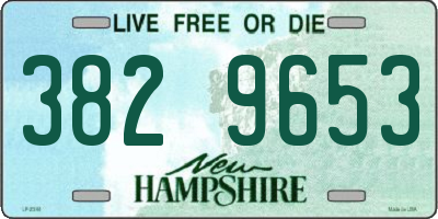 NH license plate 3829653
