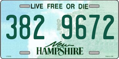 NH license plate 3829672