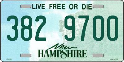 NH license plate 3829700