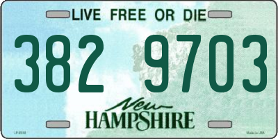 NH license plate 3829703