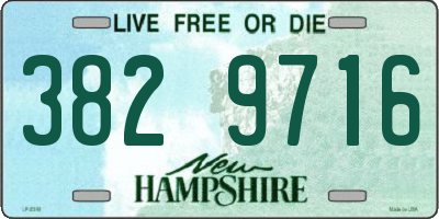 NH license plate 3829716
