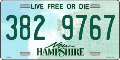 NH license plate 3829767