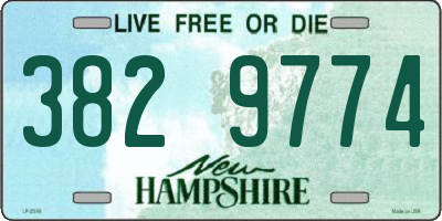 NH license plate 3829774